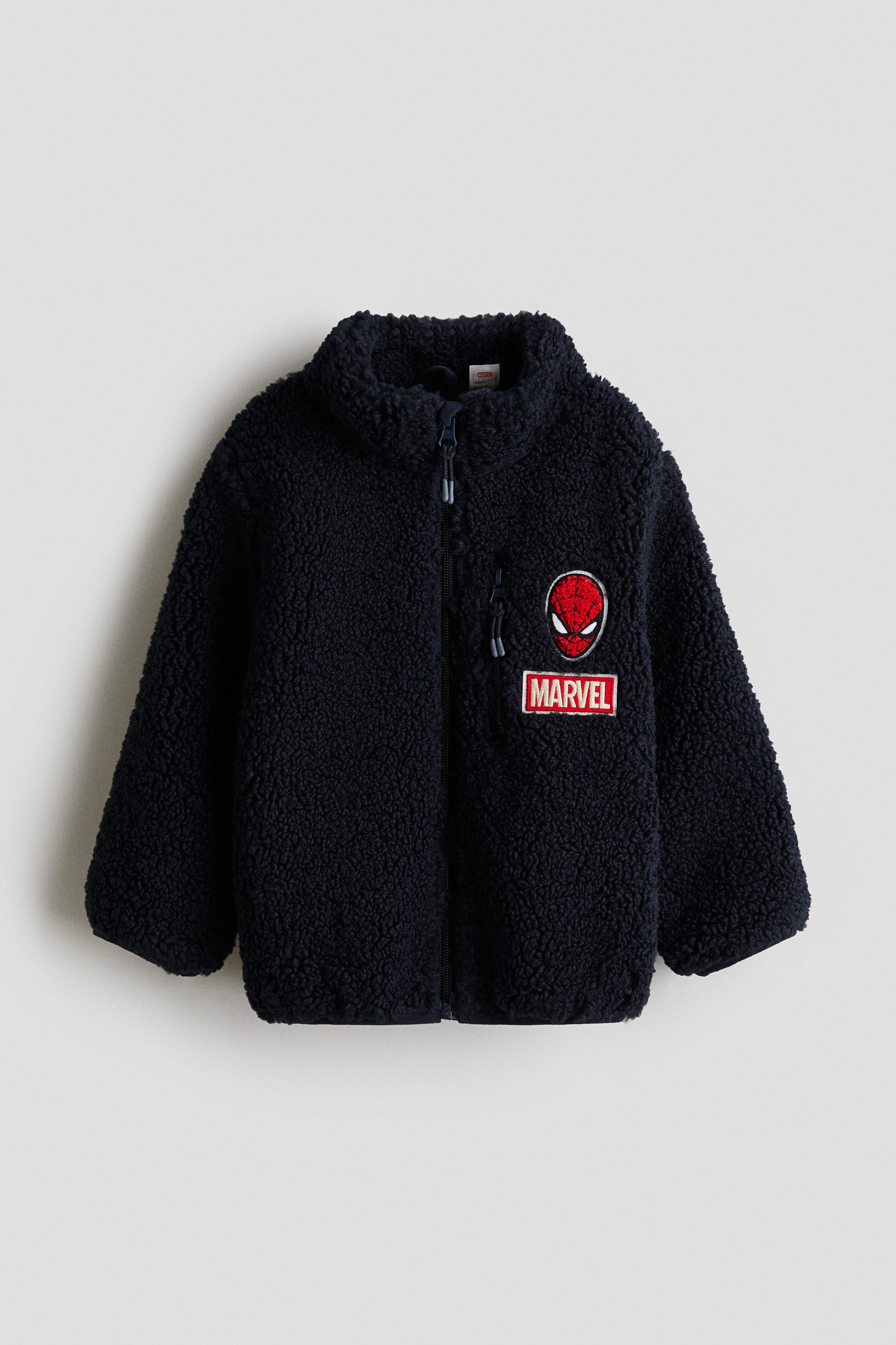 H&M Appliquéd Teddy Fleece Jacket (Men) | Nordstrom
