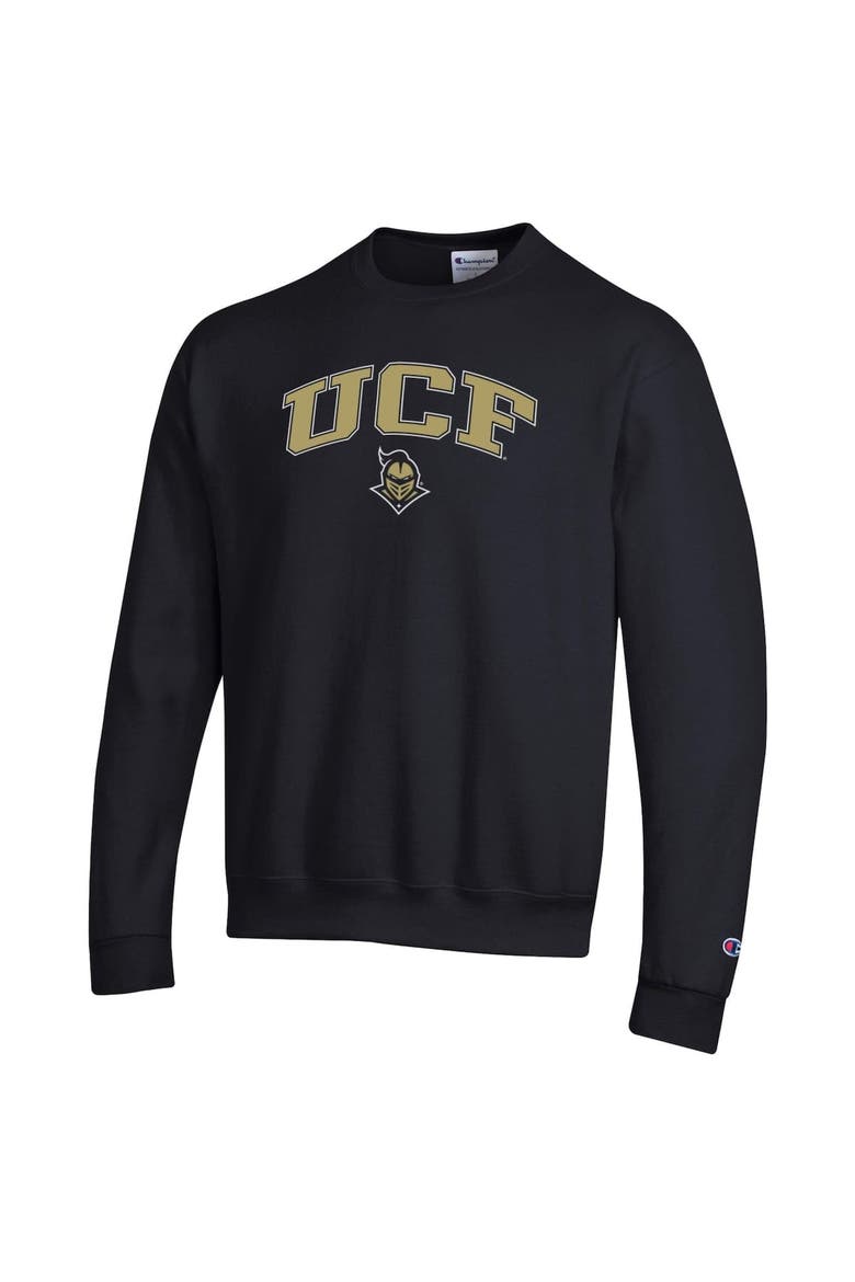Men's Champion  Black UCF Knights Arch Over Logo Pullover Sweatshirt, Alternate, color, Black