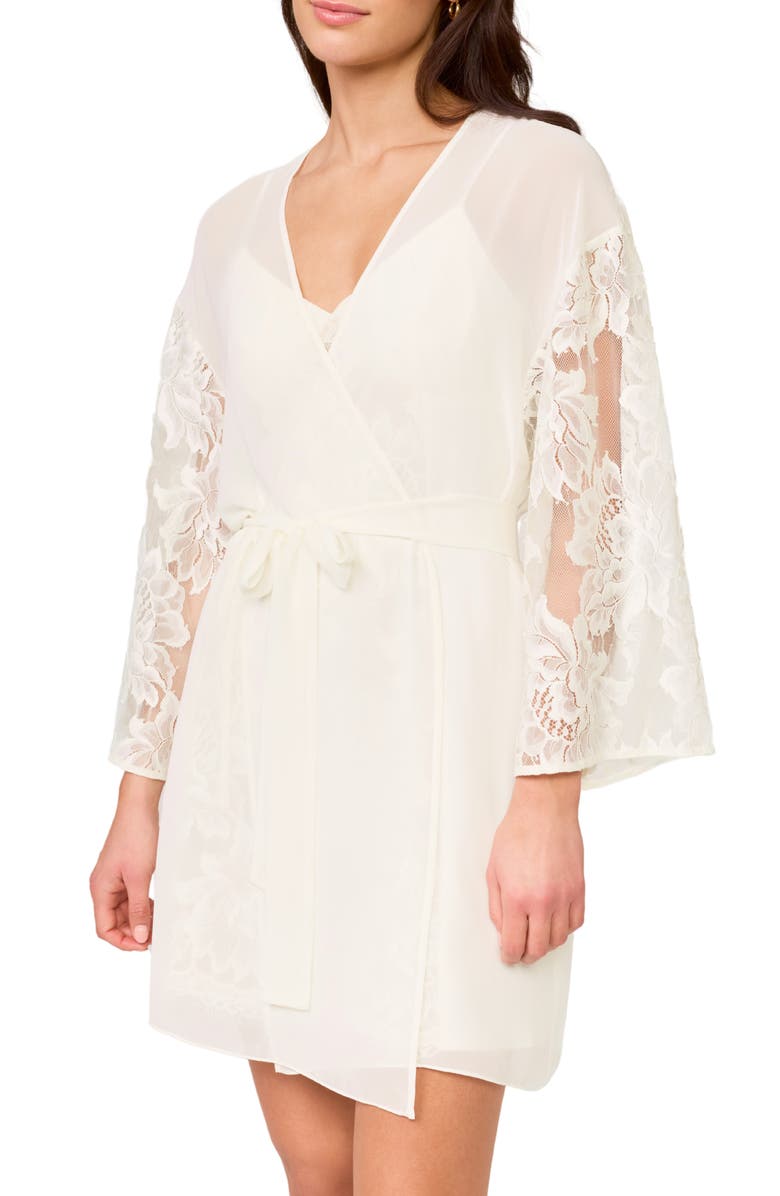 Rya Collection Royale Chiffon Robe, Main, color, Ivory