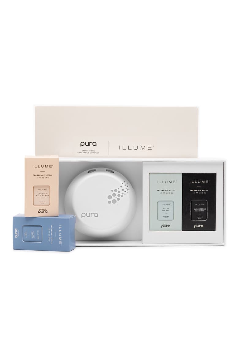x Illume Bestsellers Smart Diffuser & Fragrance Set (Nordstrom Exclusive), Main, color, WHITE TONES