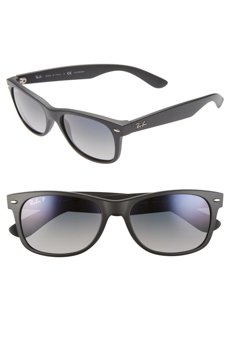 Ray-Ban 'New Wayfarer' 55mm Polarized Sunglasses, Main, color,