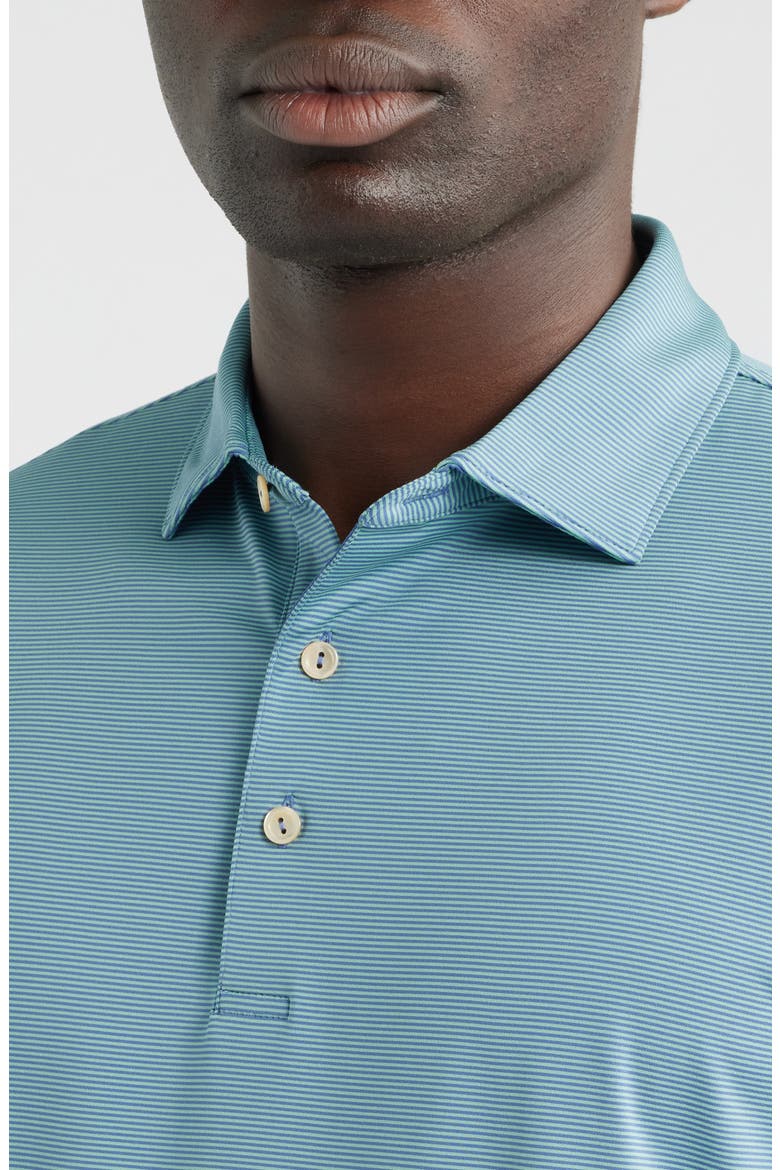 Jubilee Summer Comfort Performance Jersey Polo, Alternate, color, BALI BLUE / FRESH MINT
