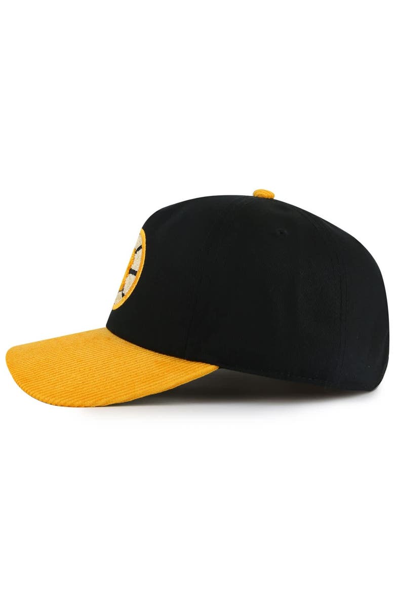 Men's American Needle  Black/Gold Boston Bruins Burnett Adjustable Hat, Alternate, color, Black