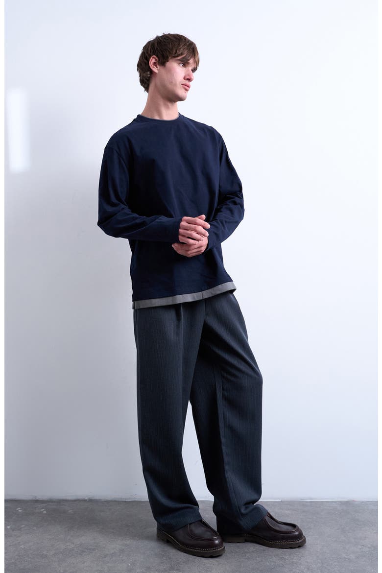 Layered Long Sleeve T-Shirt, Alternate, color, NAVY