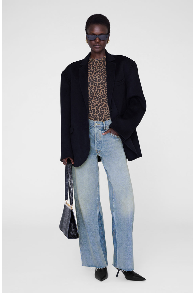 Sylvie Tee, Alternate, color, Black / Brown Leopard