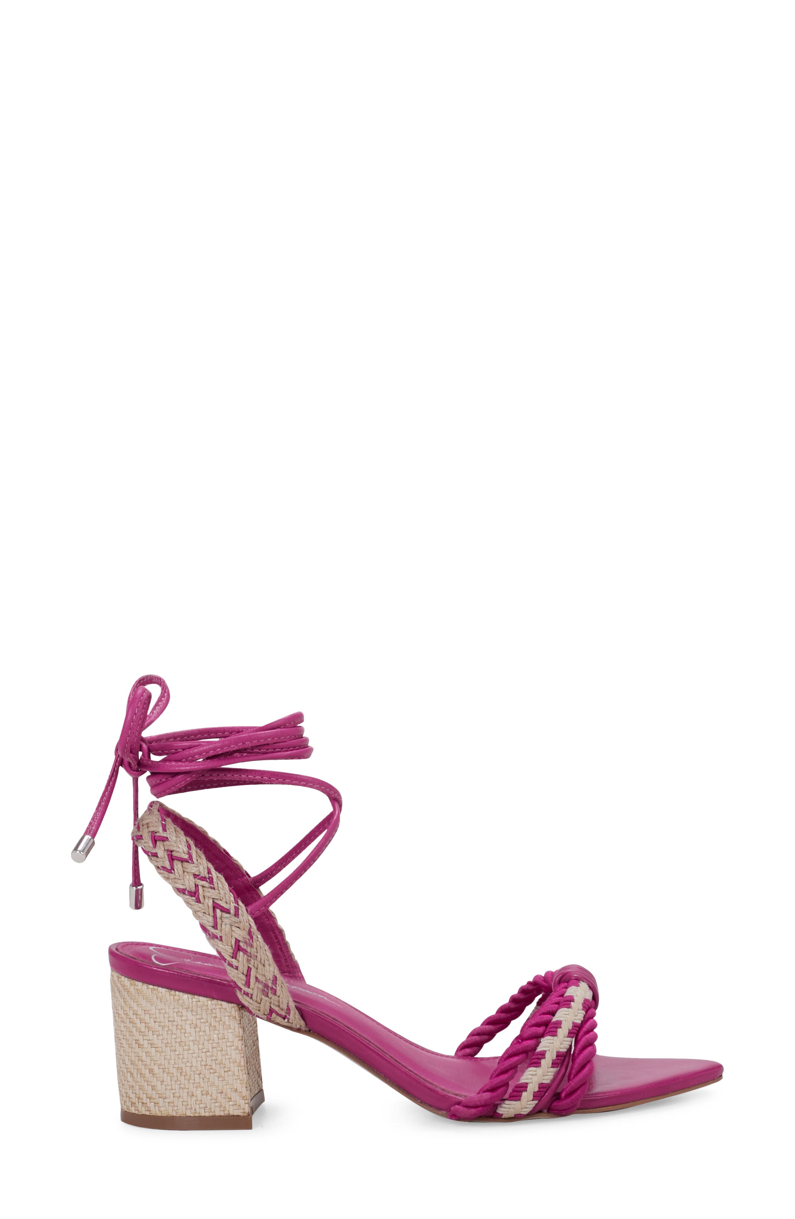 Jessica Simpson Prim Ankle Wrap Pointed Toe Sandal, Alternate, color, Purple Combo