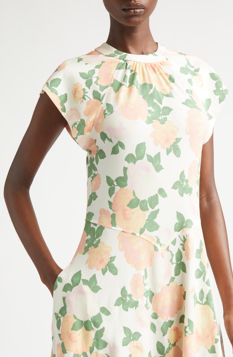 Stella McCartney Peony Print Dress, Alternate, color, Multicolor Pink