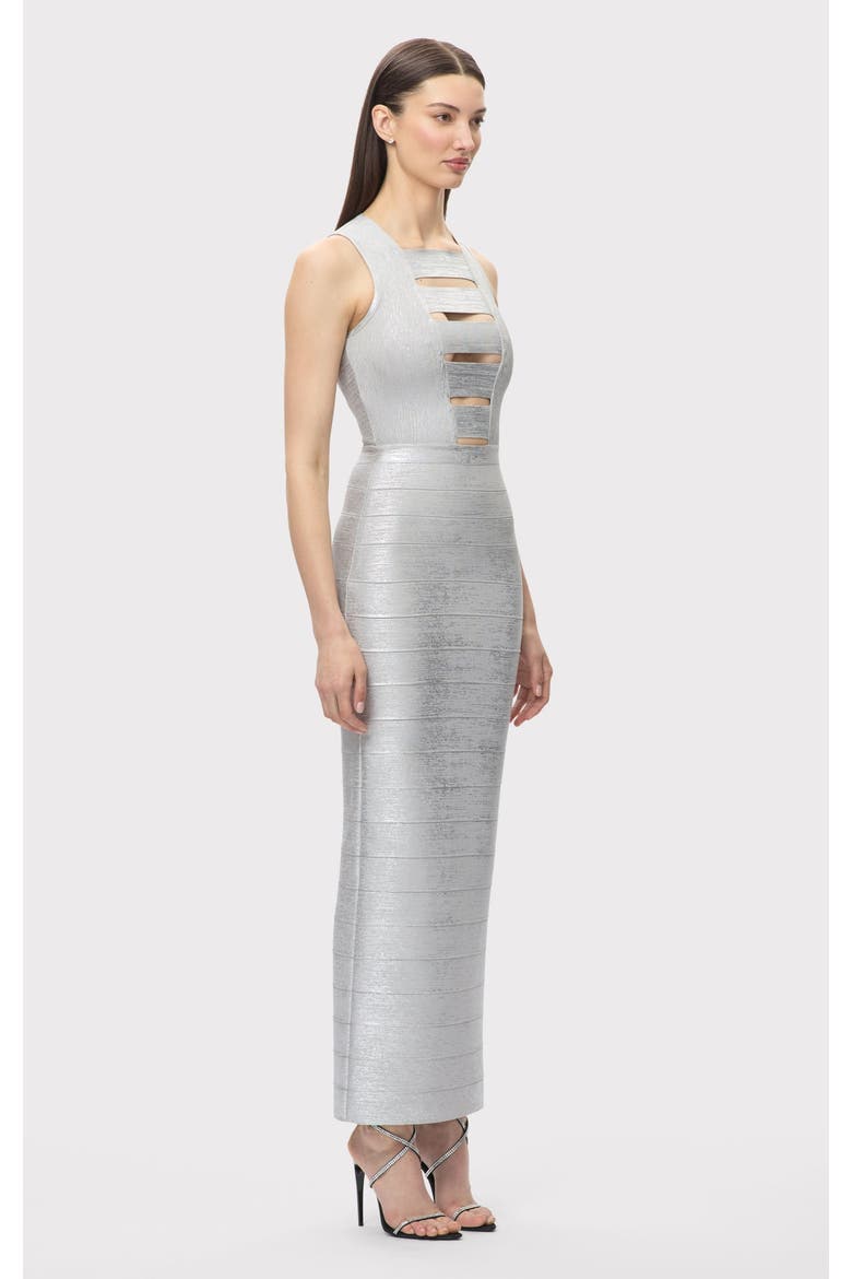 The Metallic Bailey Gown, Alternate, color, SILVER FOIL