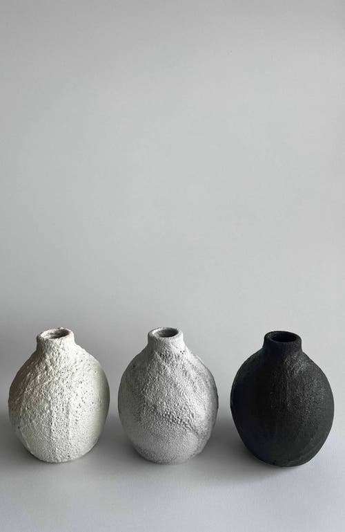 Gina Desantis Ceramics Ara Crater Vase In Gray