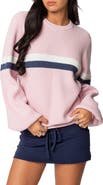 EDIKTED Nautical Stripe Oversize Sweater