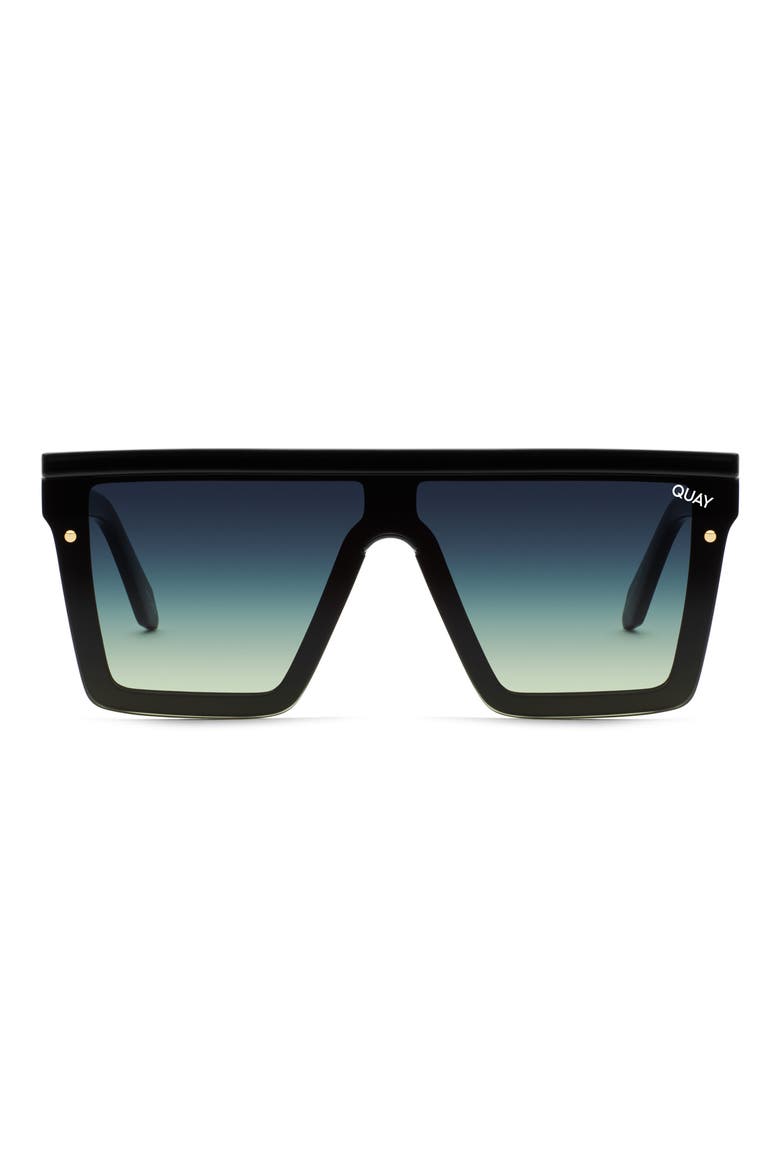 Hindsight 56mm Shield Sunglasses, Main, color, BLK SMKGRN