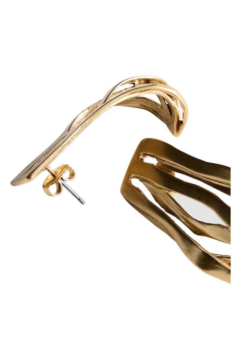 Relief Hoop Earrings, Main, color, GOLD