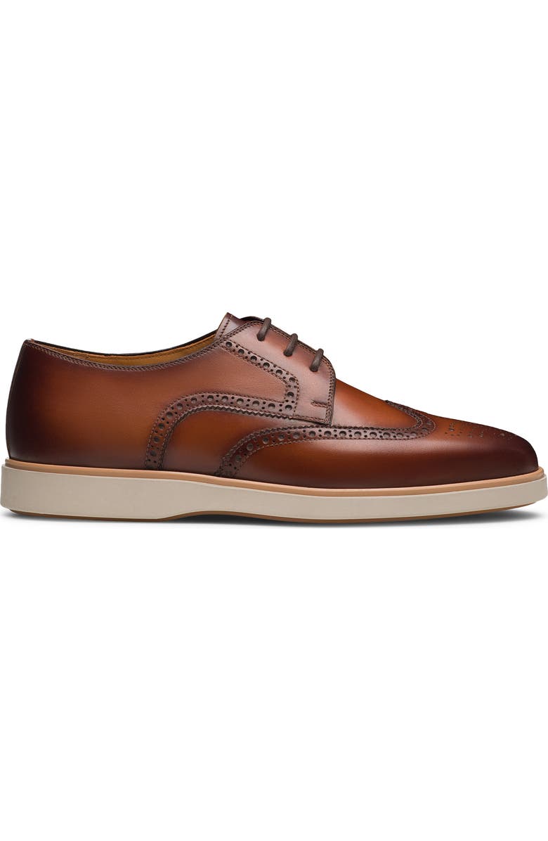 Magnanni Leonel II Wingtip Derby, Alternate, color, Cognac