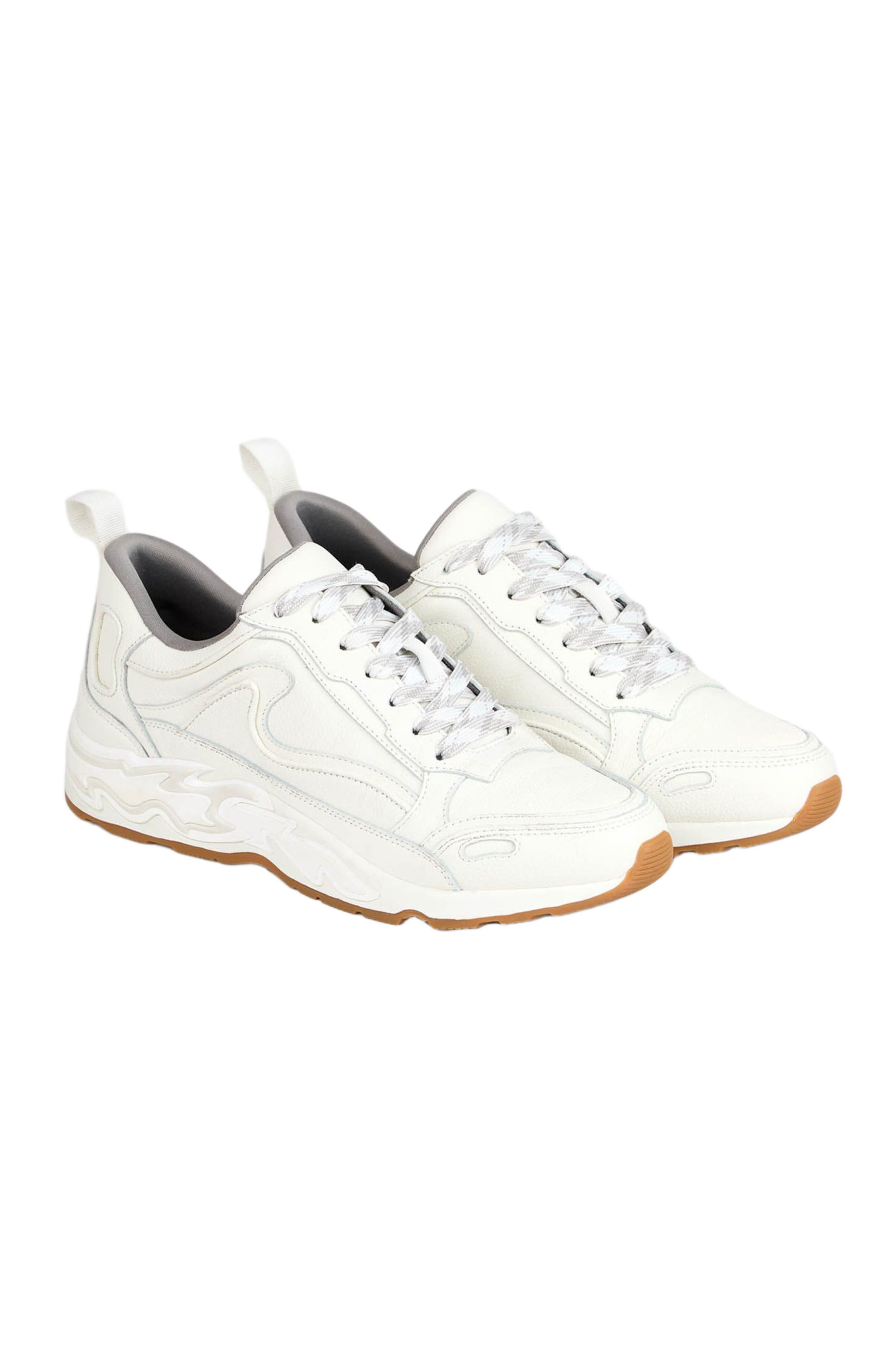 SANDRO Flame trainers, Alternate, color, White
