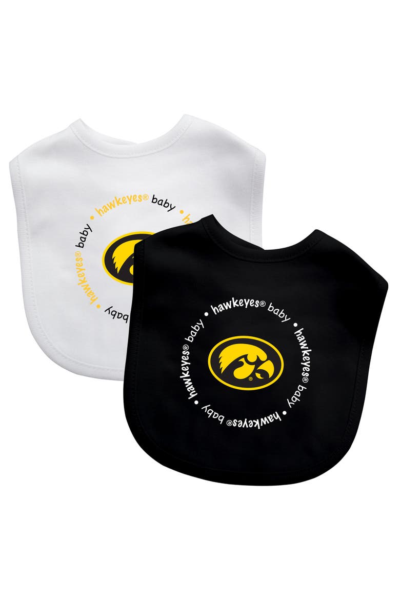 Iowa Hawkeyes - Baby Bibs 2-Pack, Main, color, Black