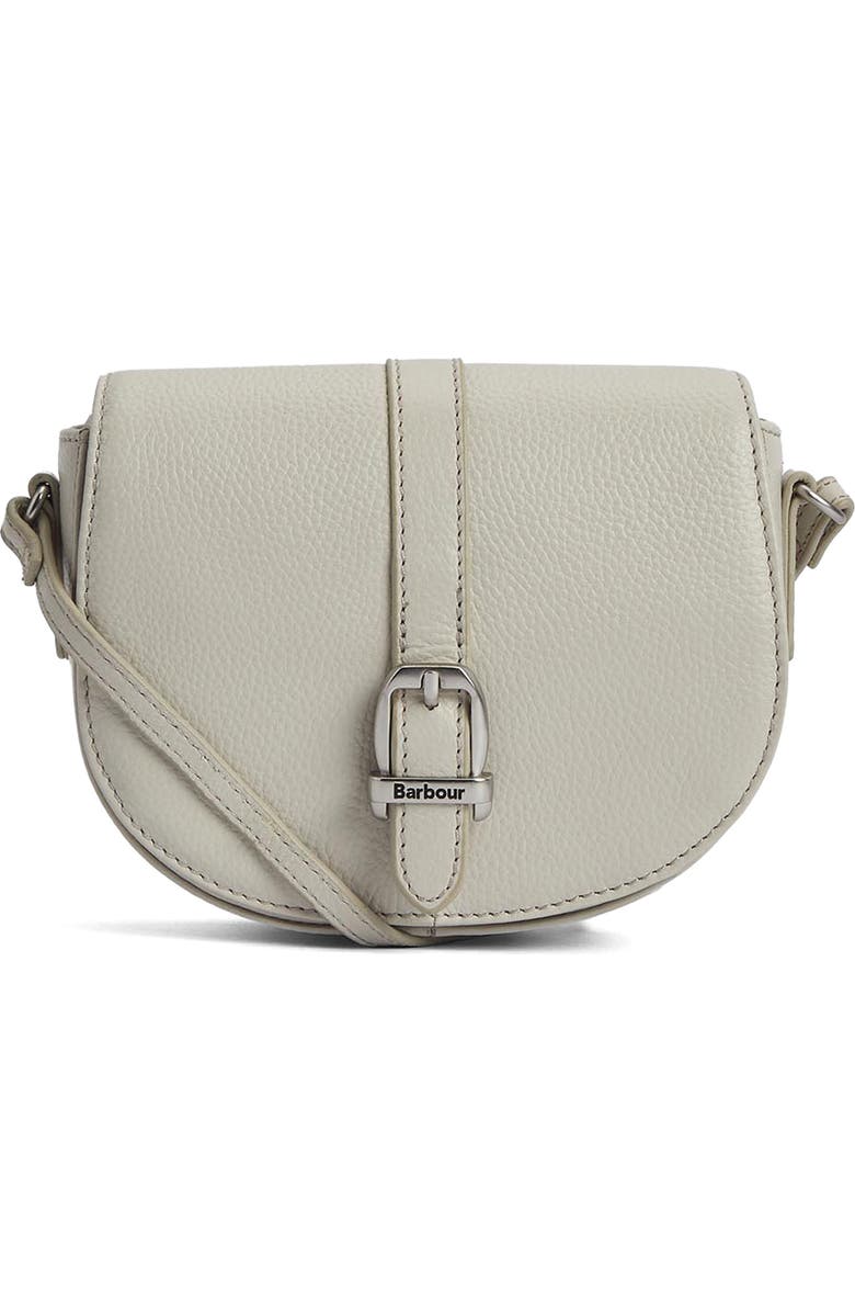 Barbour Laire Leather Saddle Bag, Main, color, Light Sand
