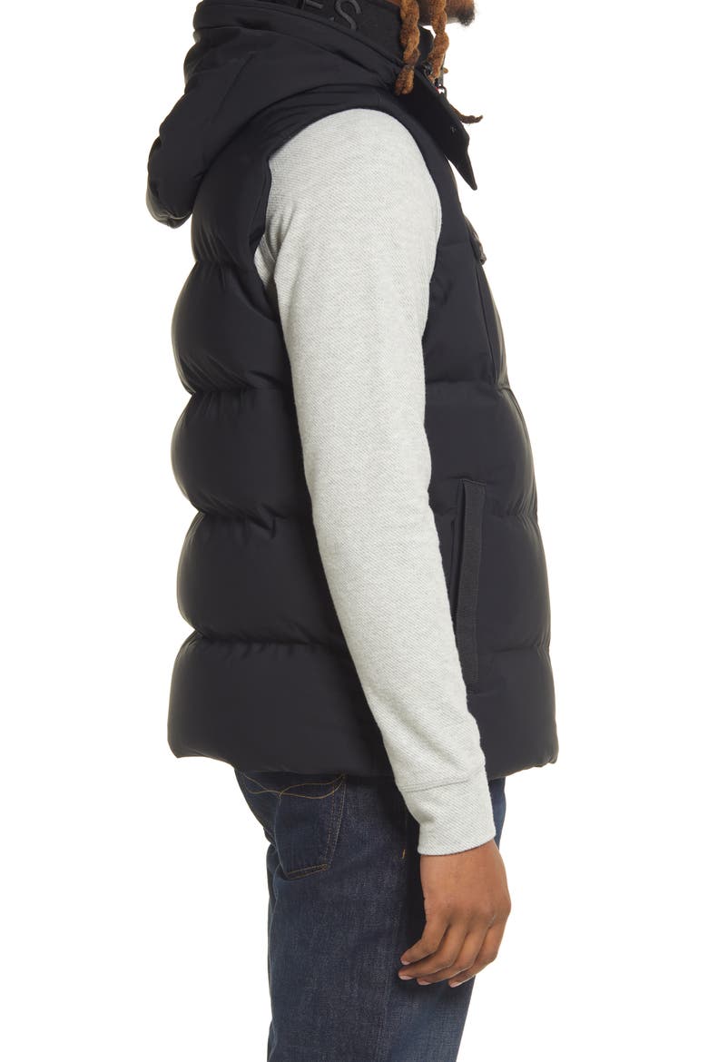 Men's Percival Water Repellent 775 Fill Power Down Hooded Vest, Alternate, color, BLACK
