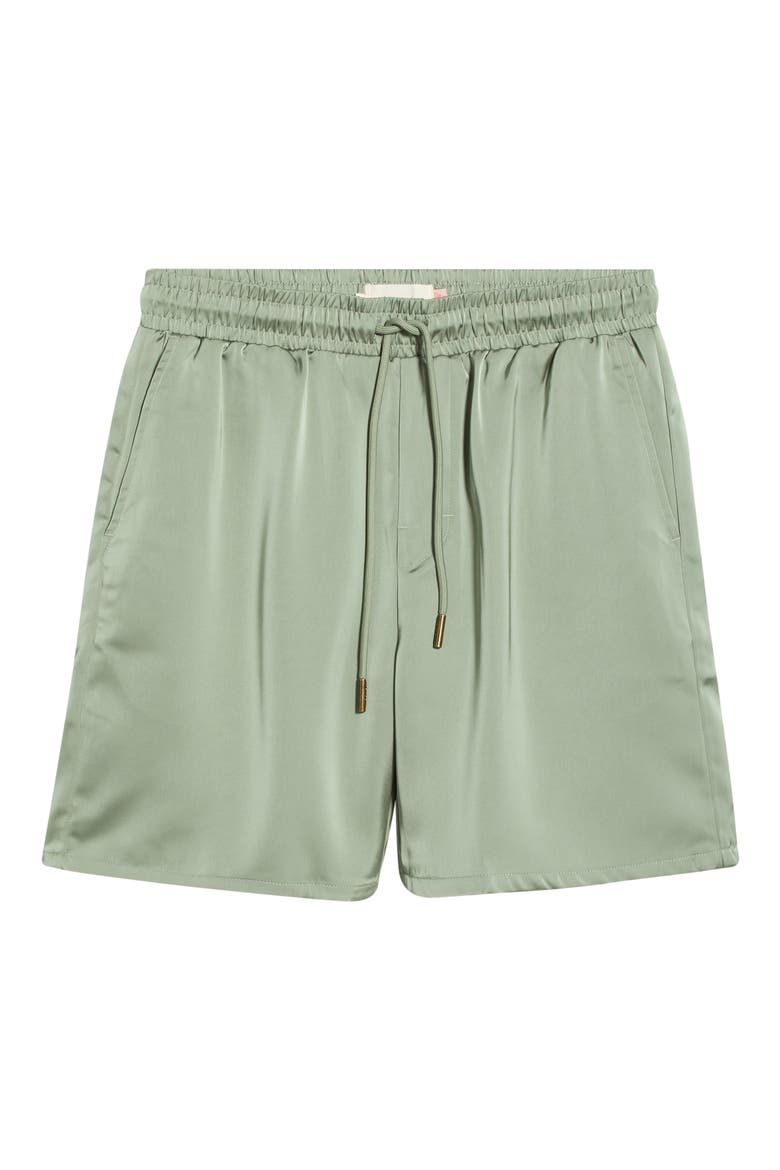 Satin 7-Inch Drawcord Shorts, Alternate, color, SAGE