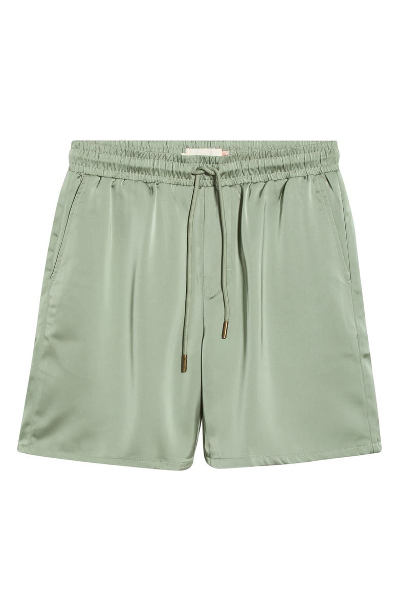 HONOR THE GIFT Satin 7-Inch Drawcord Shorts, Alternate, color, Sage