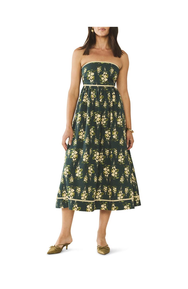 Eddy Mimi Dress x McKenzie Collaboration, Main, color, Deep Green Cream Floral