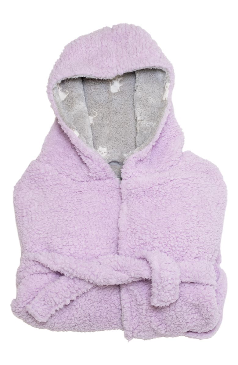 mimish Kids' Reversible Glow in the Dark Hooded Robe, Alternate, color, Orchid Bloom
