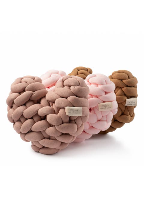 Kids' Heart Knot Accent Pillow