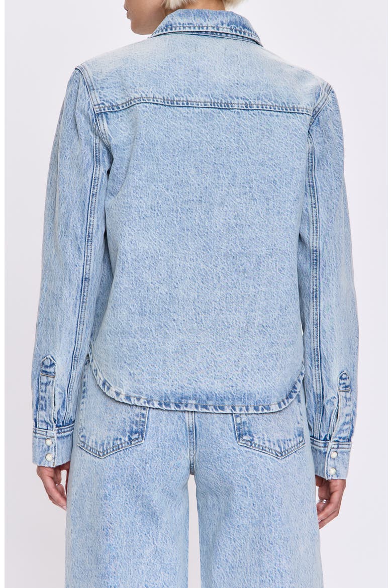 Thea Shrunken Denim Shacket, Alternate, color, MODENA VINTAGE