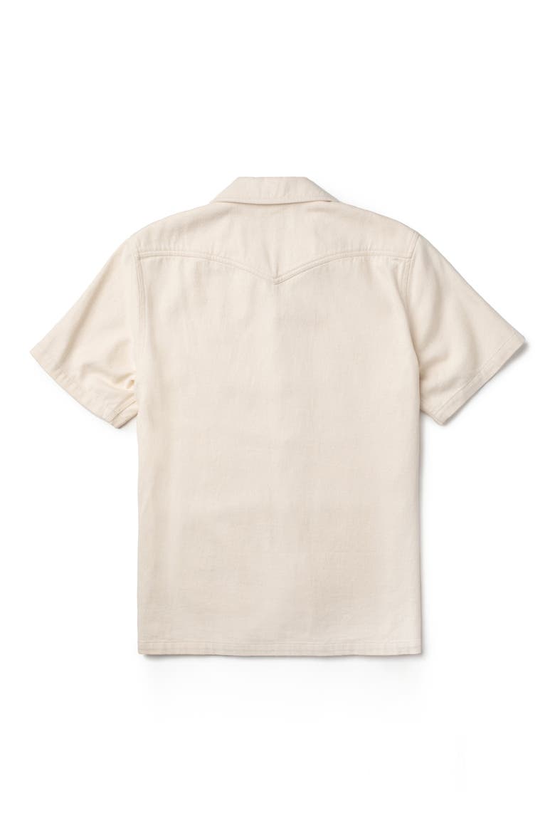 Southpaw Whippersnapper Cotton Twill Snap-Up Shirt, Alternate, color, NATURAL