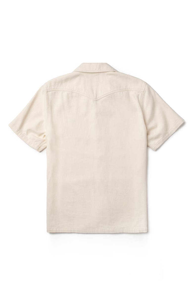 Seager Co Southpaw Whippersnapper Cotton Twill Snap-Up Shirt, Alternate, color, Natural