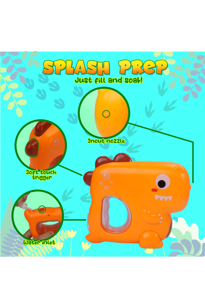 Green And Orange Dino Water Blaster, Alternate, color, Orange And Green