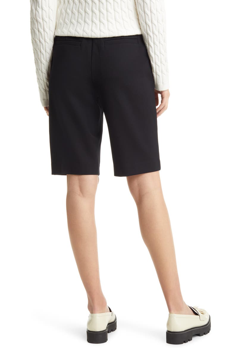 Longline Ponte Shorts, Alternate, color, BLACK