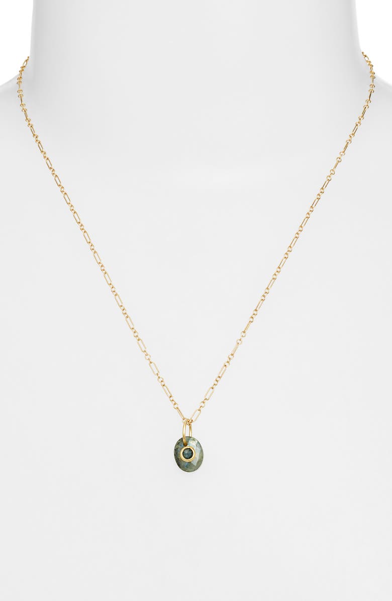 Child of Wild Stonelight Labradorite & Agate Pendant Necklace, Alternate, color, Gold