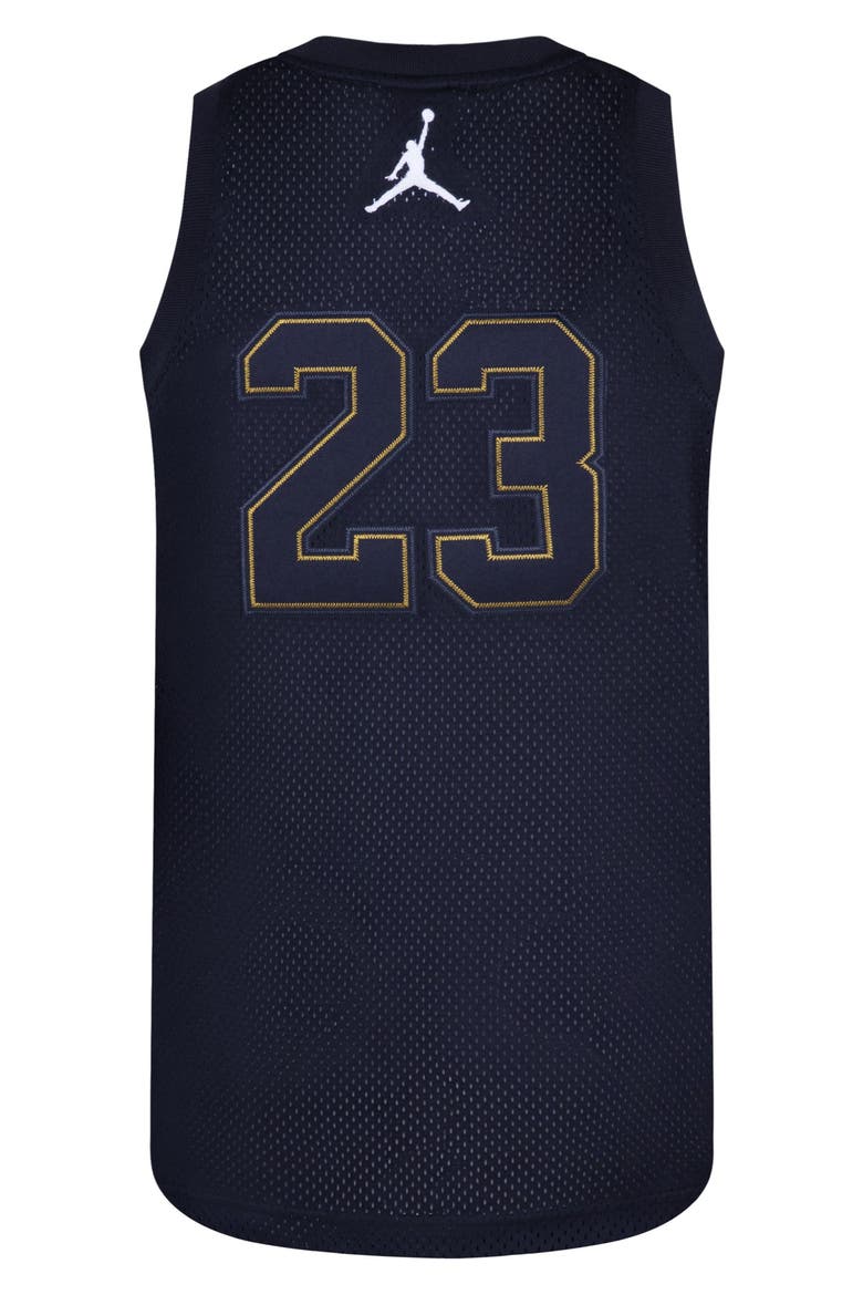 Kids' Jordan 23 Mesh Basketball Tank, Alternate, color, BLACK/ GOLD