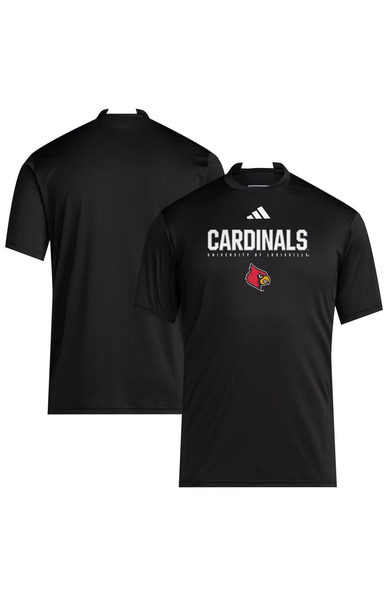 adidas Men's adidas Black Louisville Cardinals 2025 Training Performance Team T-Shirt, Alternate, color, 