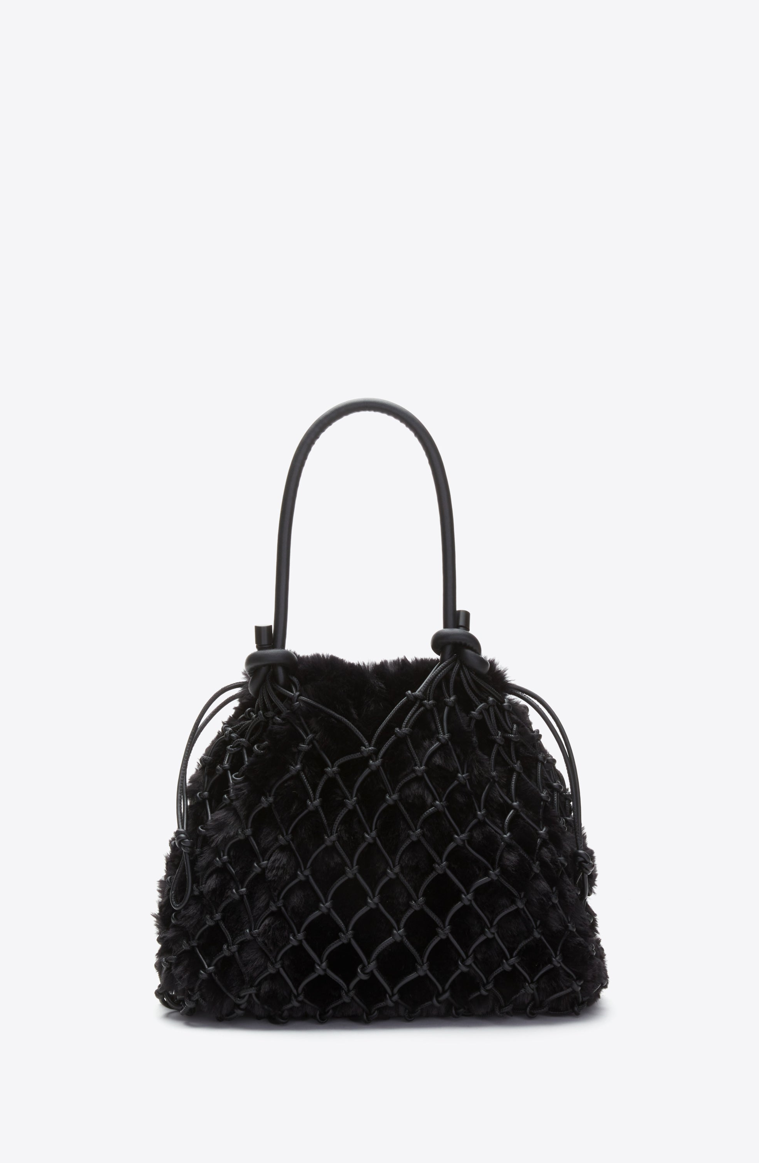 3.1 Phillip Lim Faux Fur Macrame Mini Sac, Alternate, color, 