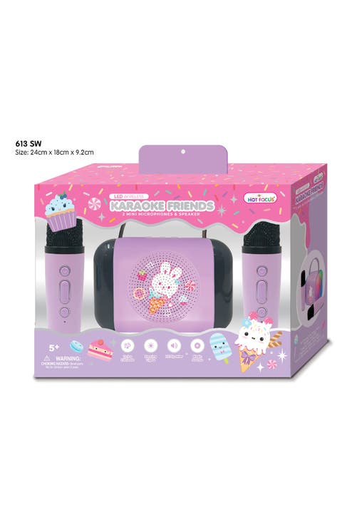 Karaoke Friends LED Wireless Set with Two Mini Microphones & Speaker