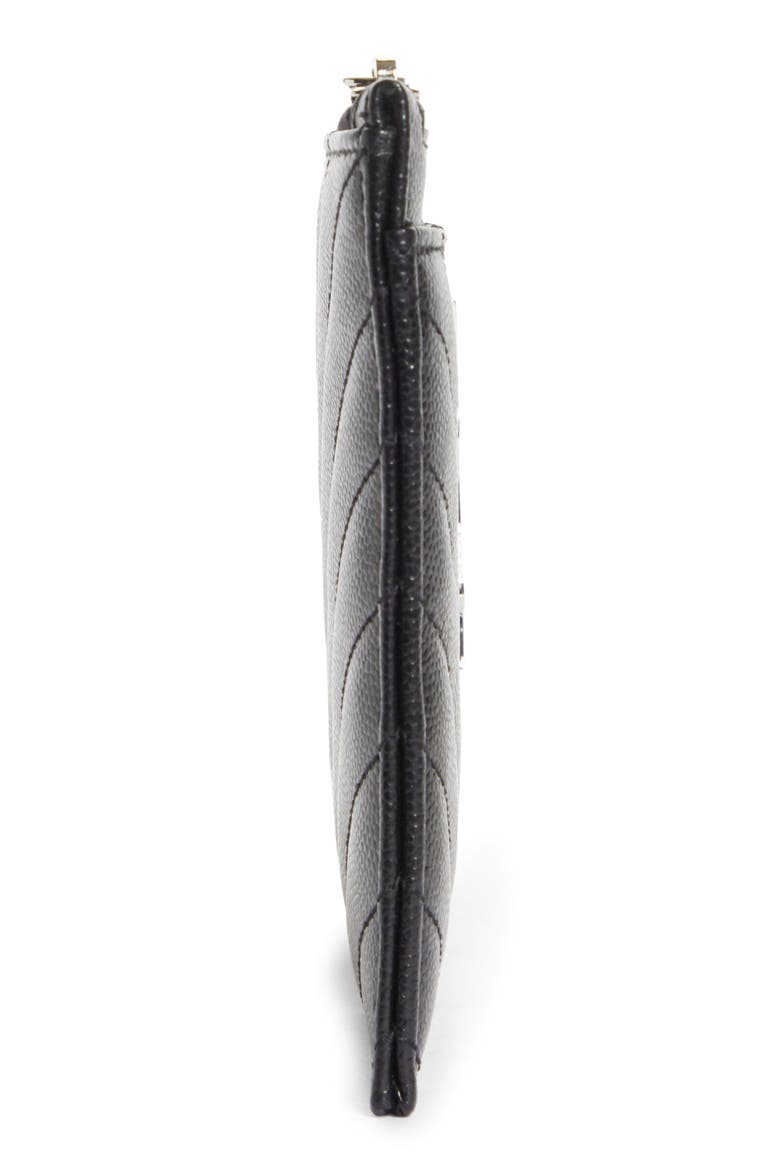 Monogram Matelassé Leather Pouch, Alternate, color, NERO