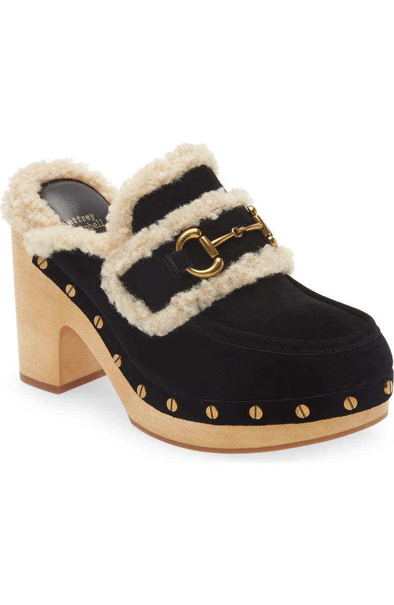 Jeffrey Campbell Delanie Faux Shearling Mule, Main, color,