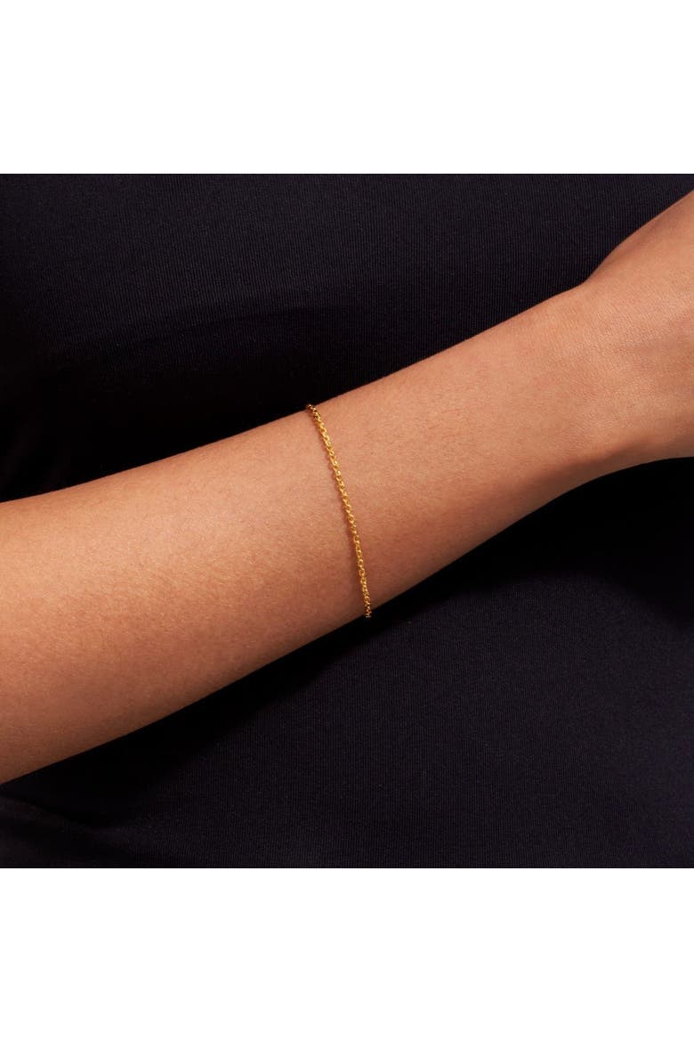 Wide Diamond Cut Cable Chain Bracelet, Alternate, color, Gold 24k