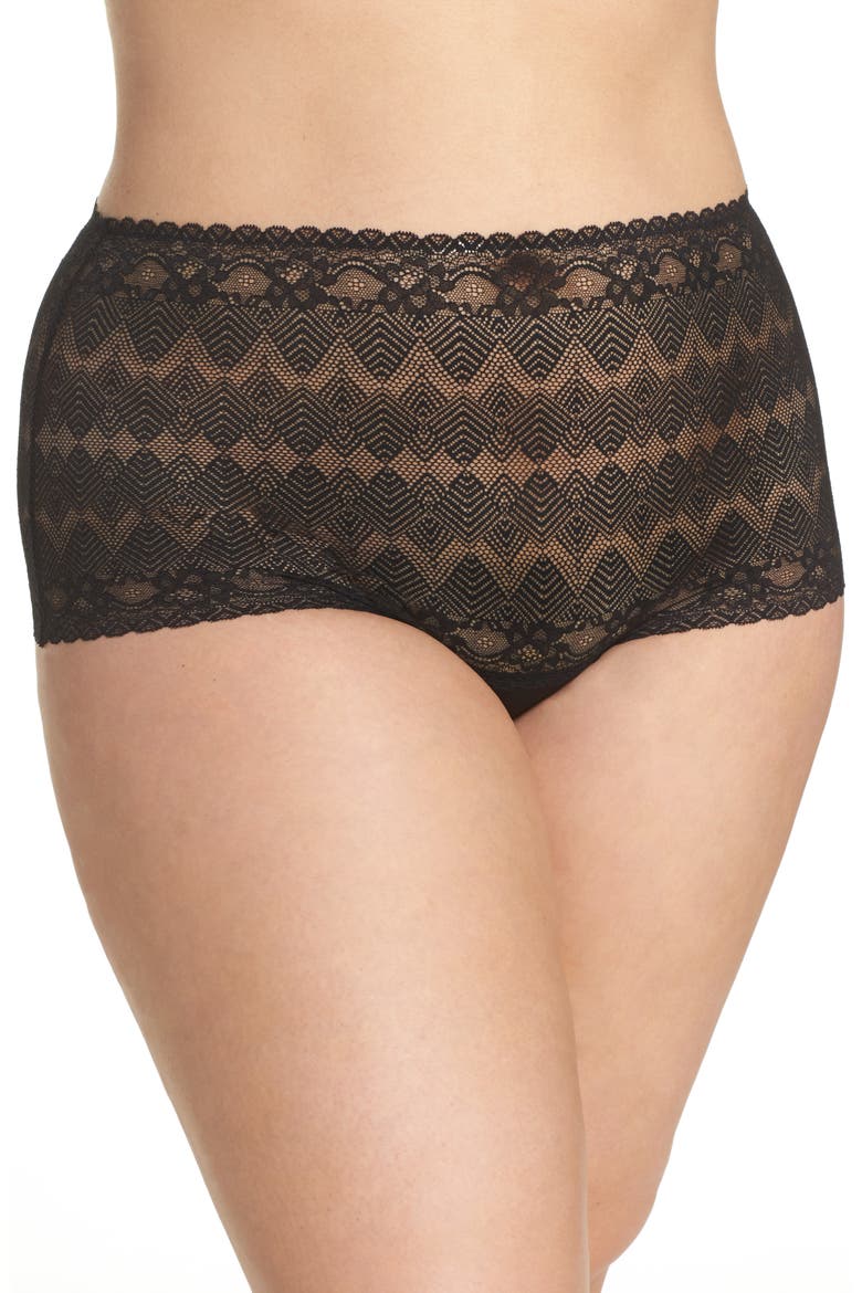 Lace Thong, Main, color, BLACK