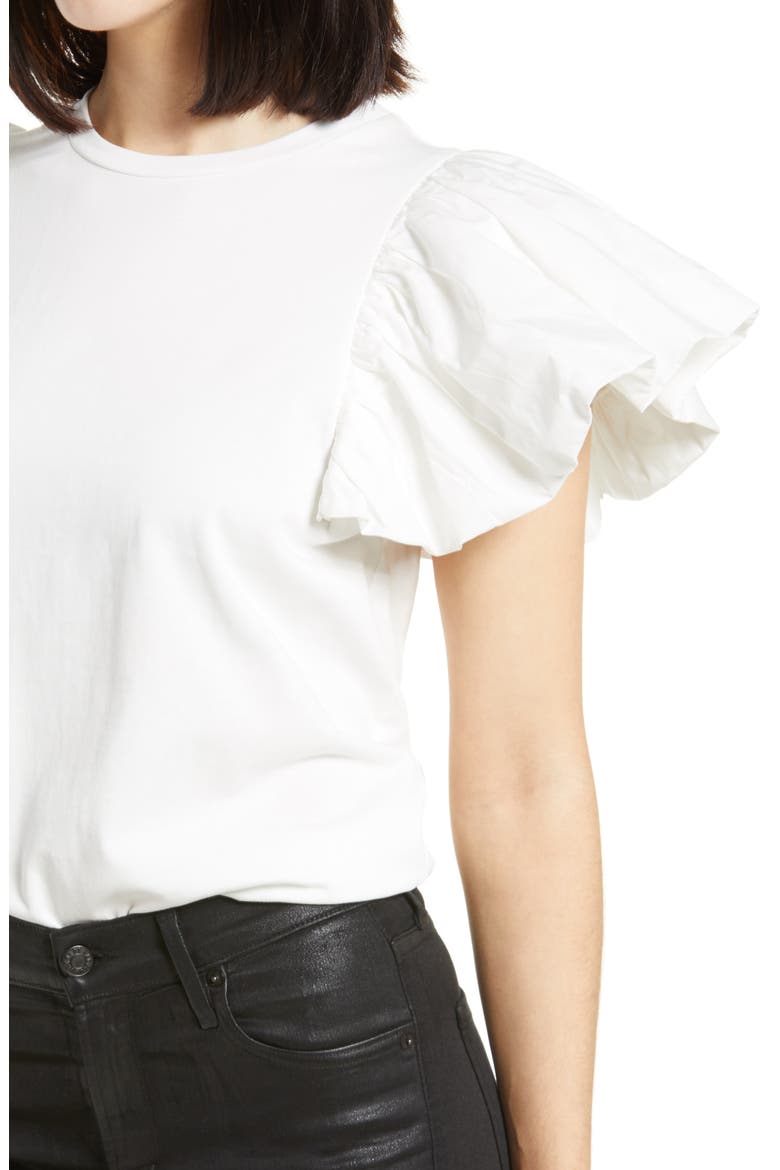 Balloon Sleeve Top, Alternate, color, WHITE