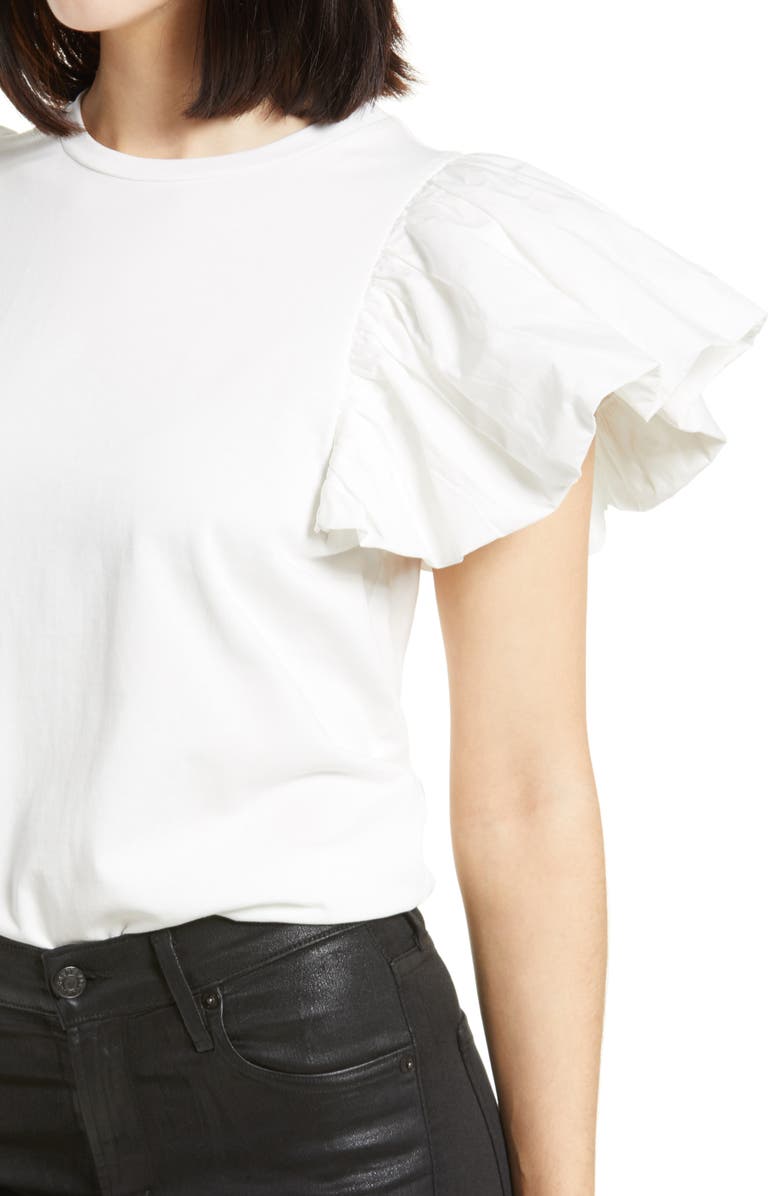 English Factory Balloon Sleeve Top, Alternate, color, White