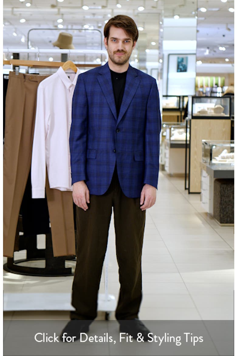 Flynn Classic Blue Windowpane Check Wool Sport Coat video