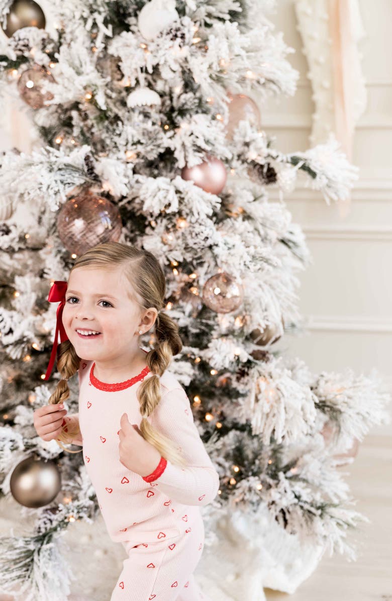 Rachel Parcell Thermal Fitted Two-Piece Pajamas, Alternate, color, 