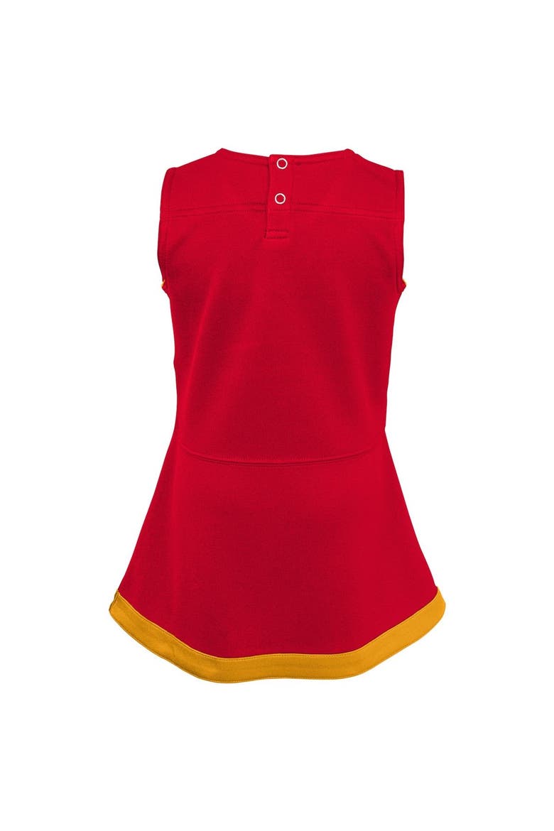 Girls Preschool Red Kansas City Chiefs Two-Piece Cheer Captain Jumper Dress with Bloomers Set, Alternate, color, Red