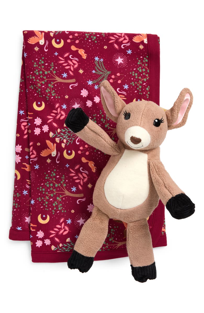 APPLE PARK Blanket & Stuffed Toy Set, Main, color, Woodland Dreams
