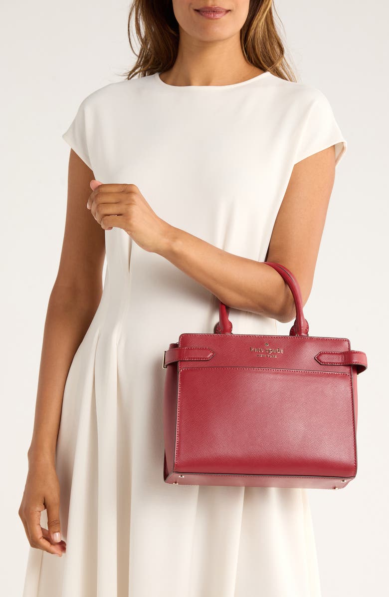 staci medium leather satchel