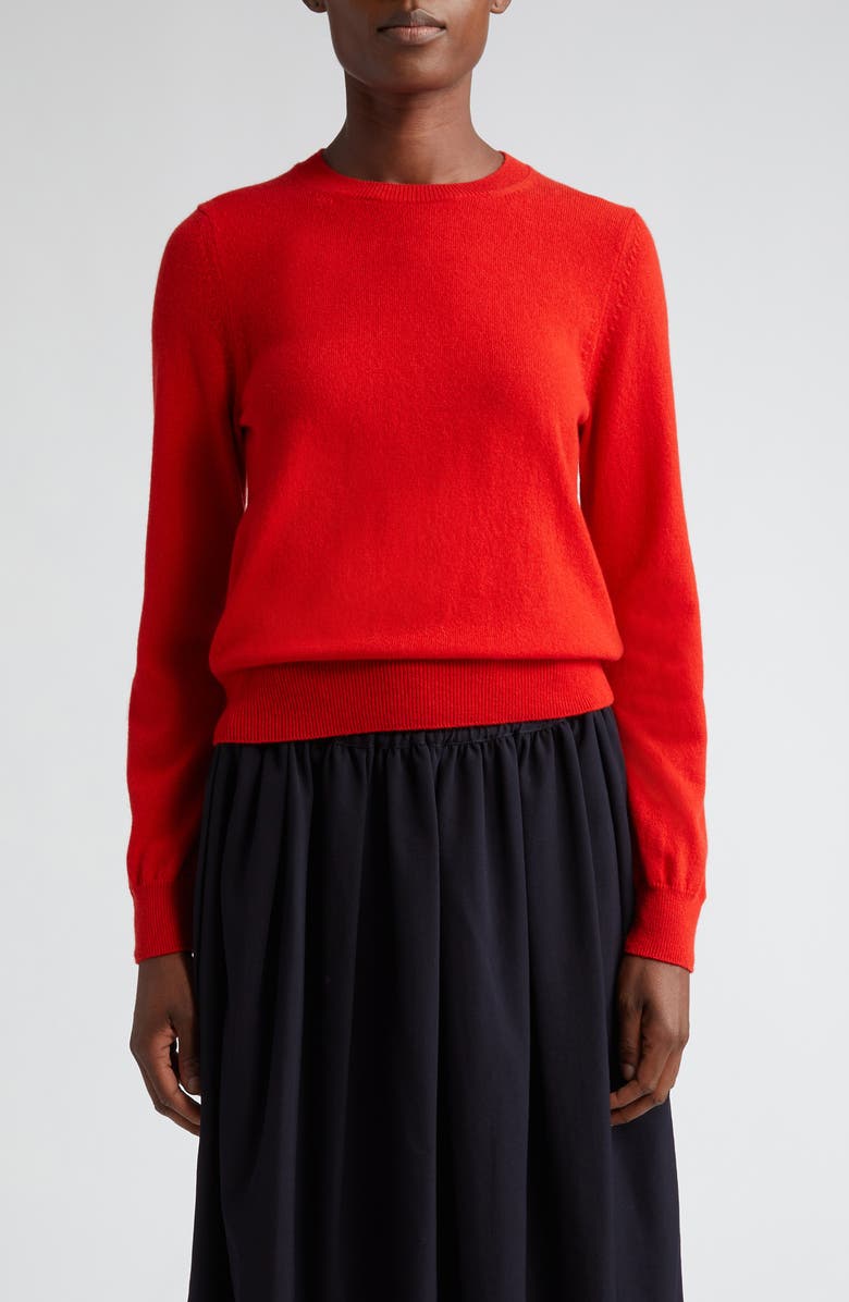 Comme des Garçons Comme des Garçons Cashmere Jersey Crewneck Sweater, Main, color, 