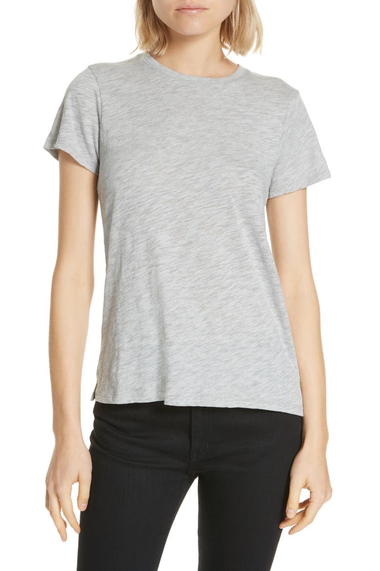 Schoolboy Slub Jersey T-Shirt, Main, color, HEATHER GY
