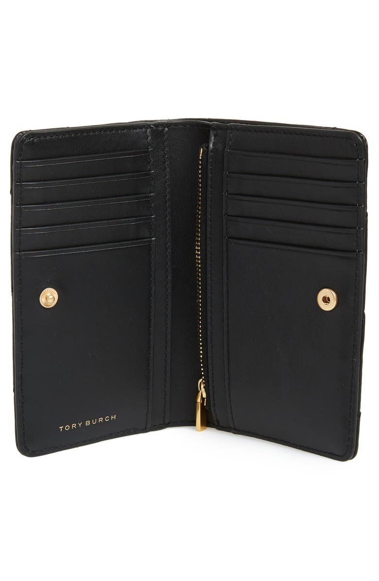 Tory Burch Medium Kira Quilted Leather Wallet, Alternate, color,